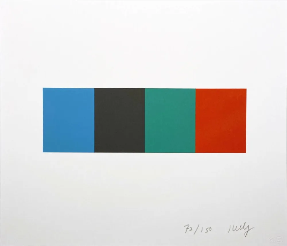 リトグラフ Kelly - Blue Gray Green Red from the Artists for Obama Portfolio