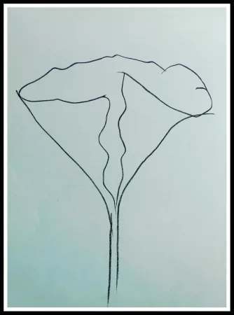 リトグラフ Kelly - COMPOSITION AU LOTUS