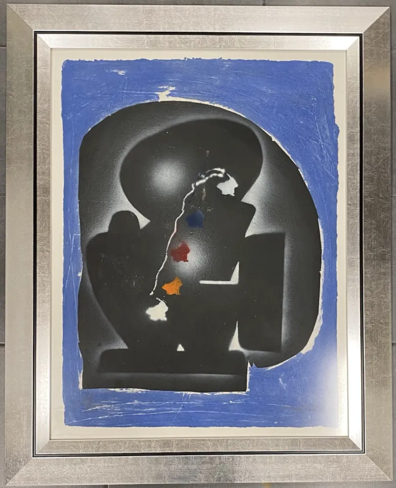 彫版 Kijno - Composition bleue, ca