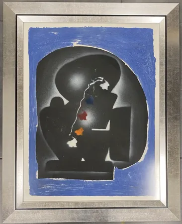 彫版 Kijno - Composition bleue, ca