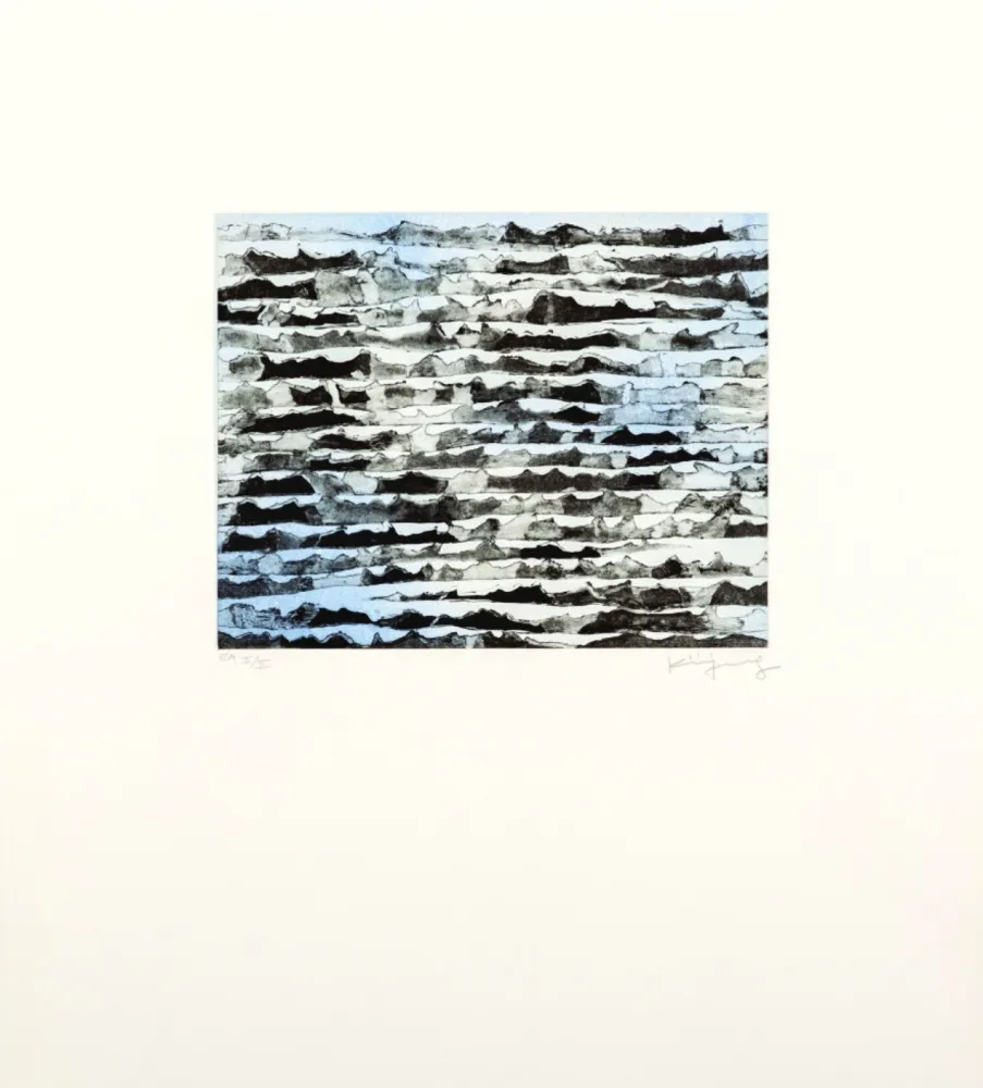 エッチング Kim - Nuit de la mer (bleu)