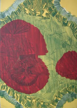 リトグラフ Kirkeby - Composition