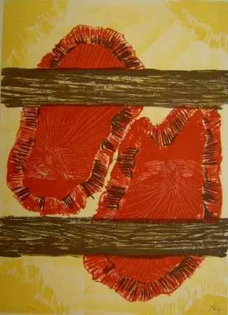 リトグラフ Kirkeby - Erosion 2