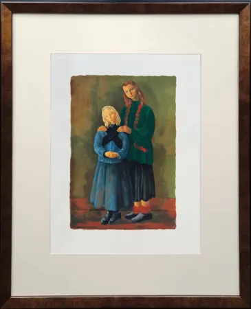 リトグラフ Kisling - Les enfants inspirés (Inspired Children)