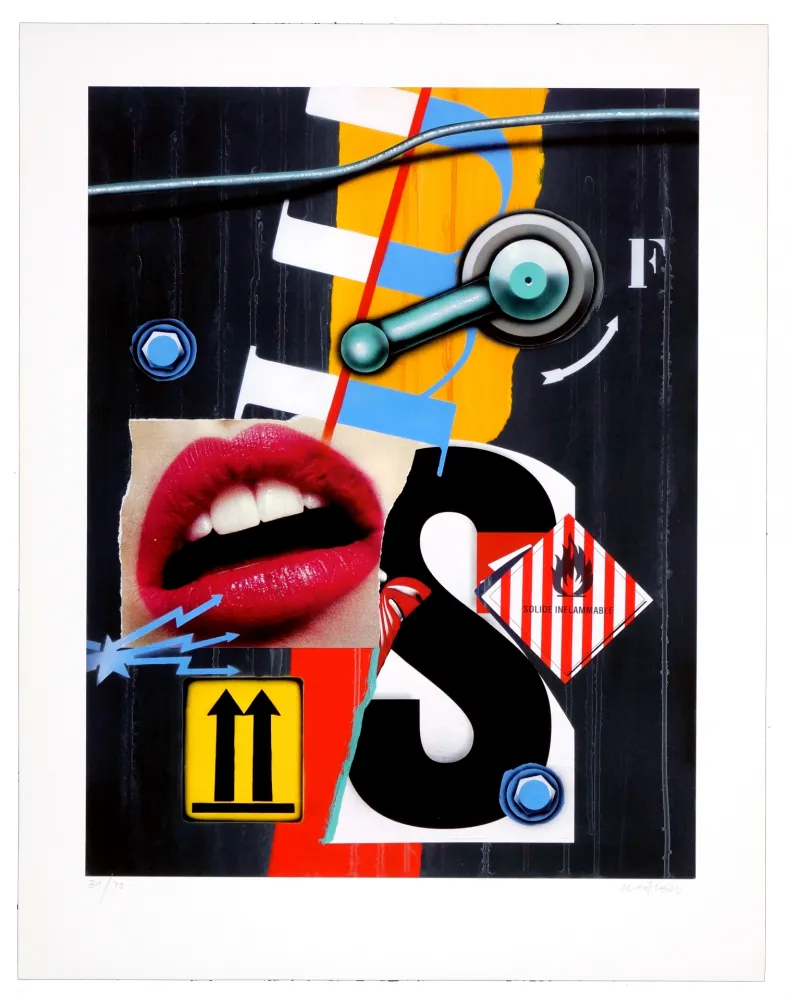 デジタル版画 Klasen - Bouche/Solide inflammable