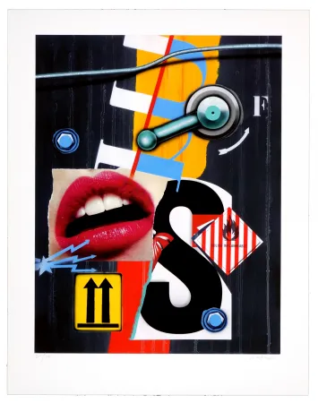 デジタル版画 Klasen - Bouche/Solide inflammable