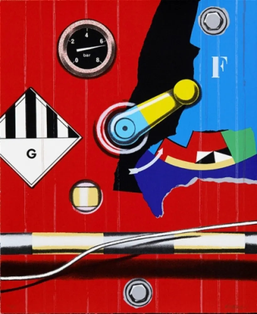 シルクスクリーン Klasen - Manette/G/ rond rouge