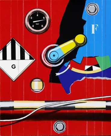 シルクスクリーン Klasen - Manette/G/ rond rouge