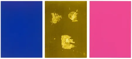 シルクスクリーン Klein - Monochrome und Feuer (Krefeld Triptych)