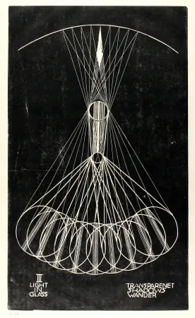 リノリウム彫版 Klien,  - Light in Glass III