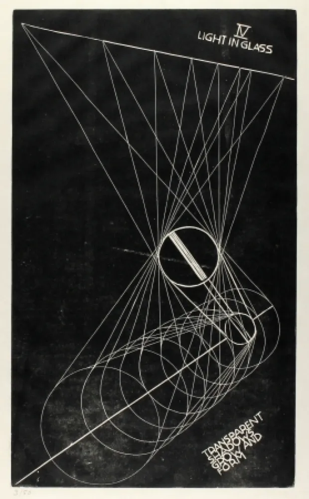 リノリウム彫版 Klien,  - Light in Glass IV