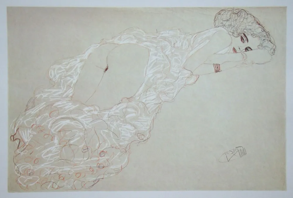 オフセット Klimt (After) - Erotische Zeichnung