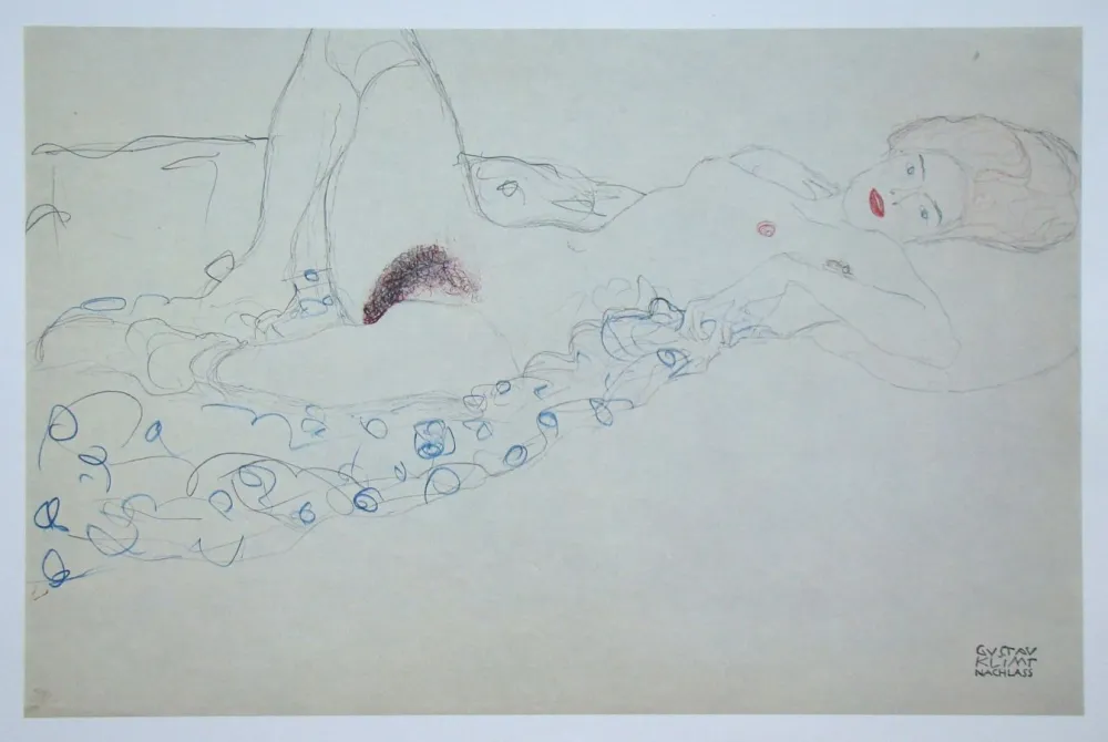 オフセット Klimt (After) - Erotische Zeichnung