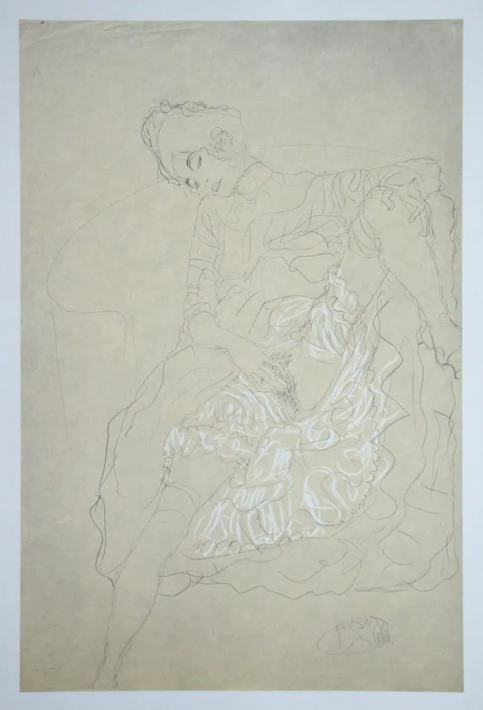 オフセット Klimt (After) - Erotische Zeichnung