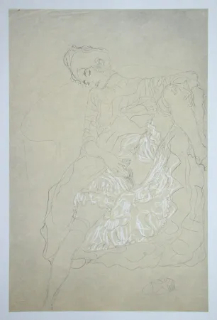 オフセット Klimt (After) - Erotische Zeichnung