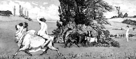 エッチングと　アクチアント Klinger - Apollo e Dafne III