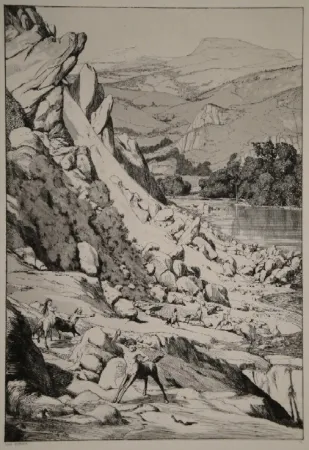 エッチングと　アクチアント Klinger - Bergsturz