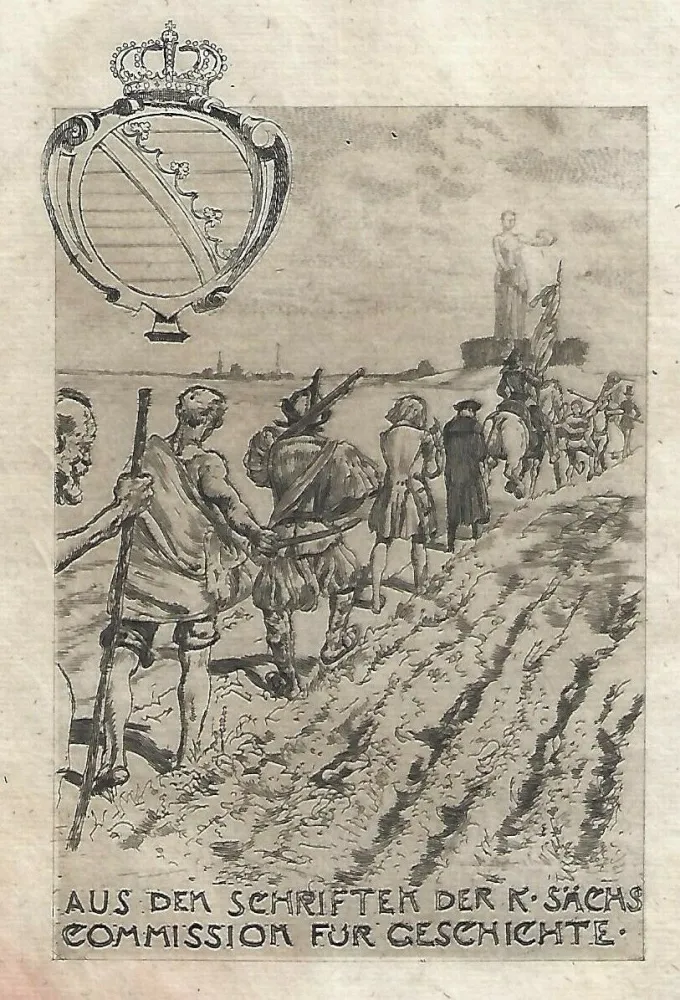 エッチングと　アクチアント Klinger - Kollektiv-Titel für Veröffentlichungen der kgl. sächsischen Komission für Geschichte