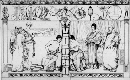 エッチングと　アクチアント Klinger - Piramo e Tisbe I(foglio 2a)