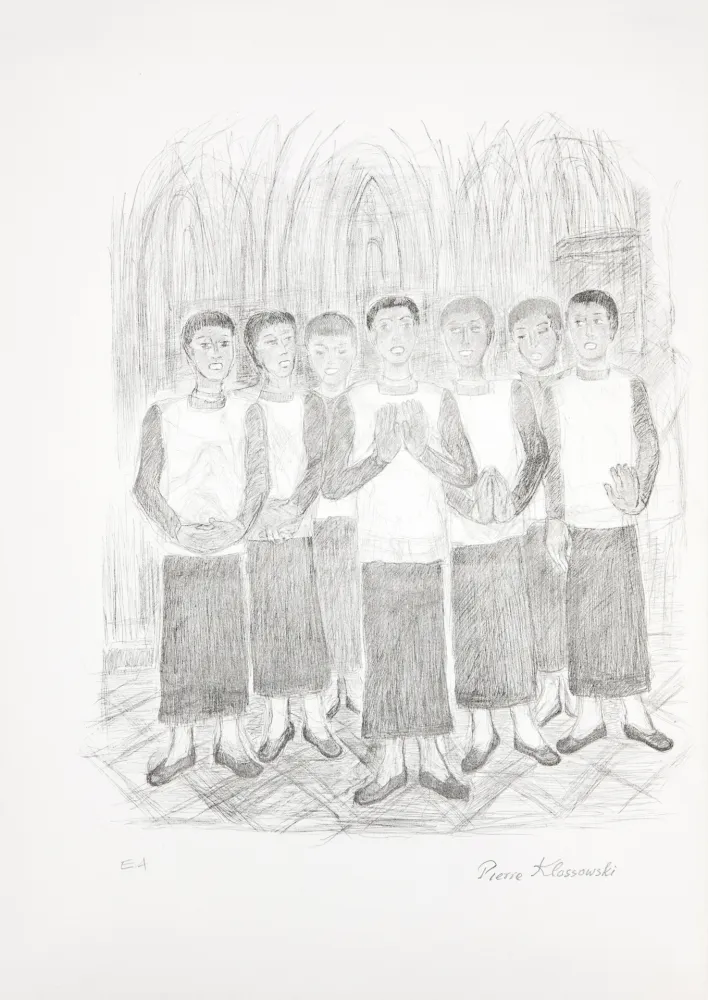 リトグラフ Klossowski - Chorale de garçon (le choeur)