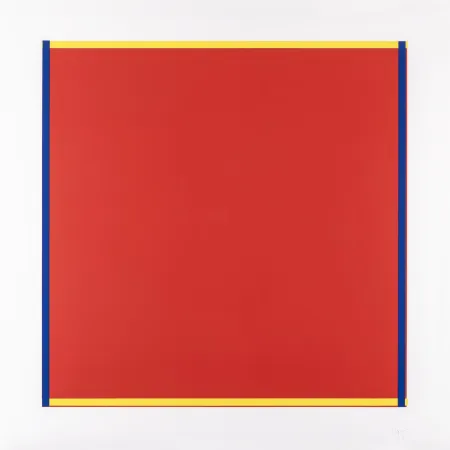 シルクスクリーン Knoebel - Rot, Gelb, Weiss, Blau 04