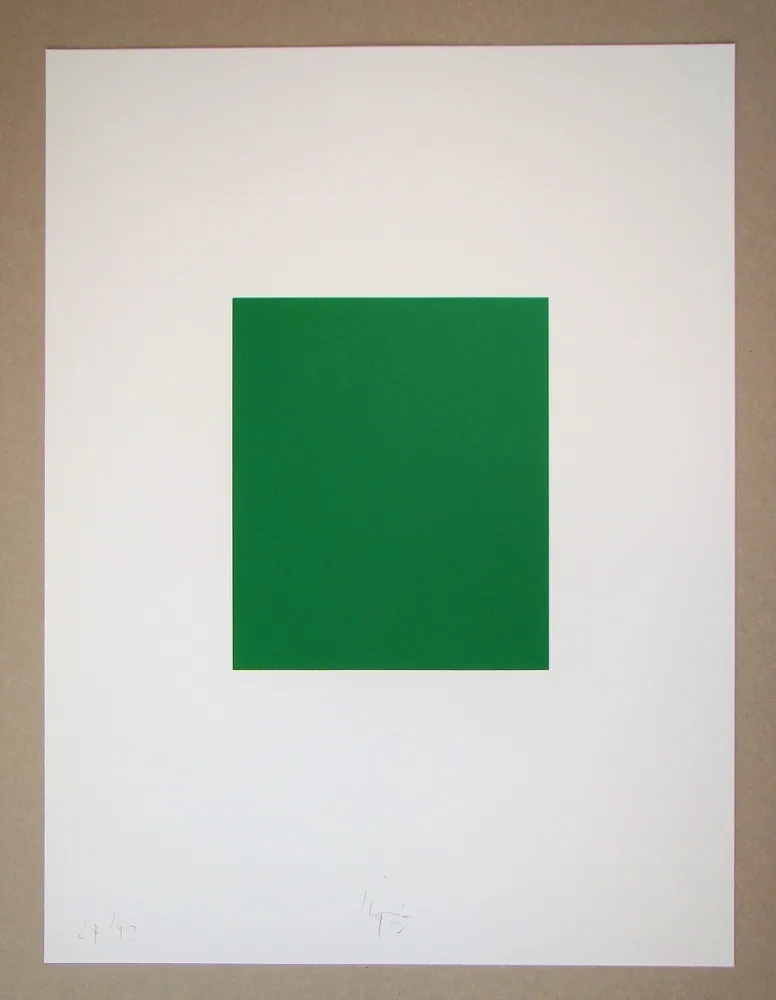 シルクスクリーン Knoebel - Rot Gelb Weiss Blau