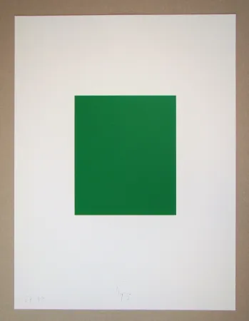 シルクスクリーン Knoebel - Rot Gelb Weiss Blau