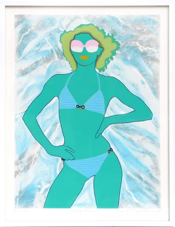 シルクスクリーン Kogelnik - Green Lady