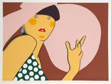 シルクスクリーン Kogelnik - LADY WITH HAT