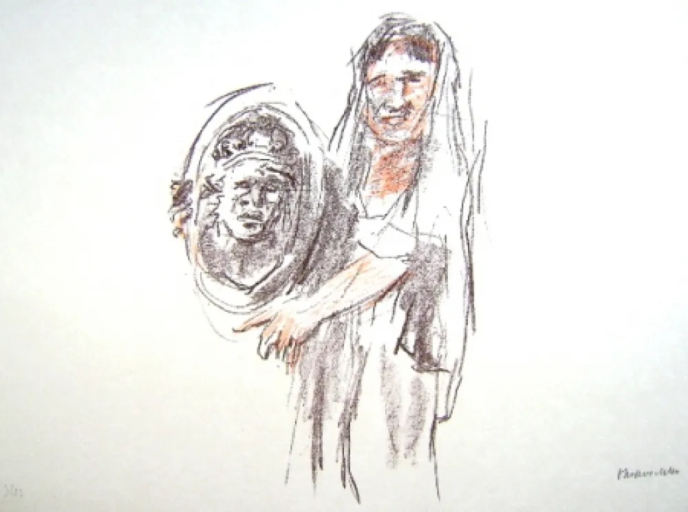 リトグラフ Kokoschka - Le Bal Masqué