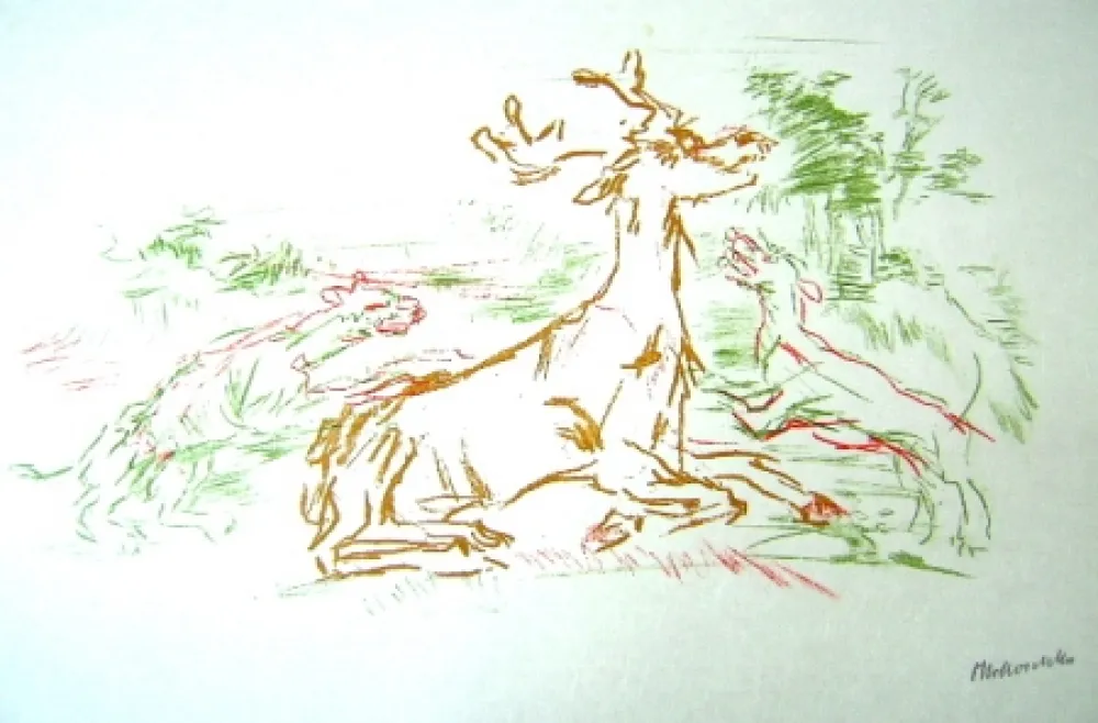 リトグラフ Kokoschka - Le Bal Masqué