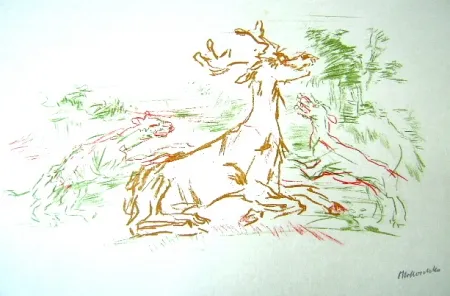 リトグラフ Kokoschka - Le Bal Masqué