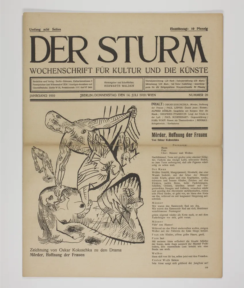 リトグラフ Kokoschka - Mörder, Hoffnung der Frauen 