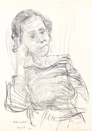 リトグラフ Kokoschka - Oskar Kokoschka (1886–1980) - Madeleine - Lithograph on paper - 1920