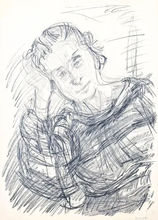 リトグラフ Kokoschka - Oskar Kokoschka (1886–1980) - Madeleine - Lithograph on paper - 1920