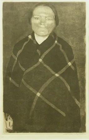 エッチング Kollwitz - Schwangere Frau