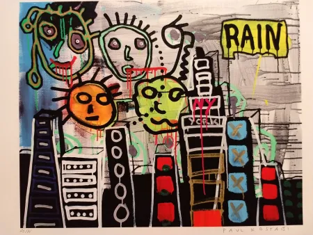 リトグラフ Kostabi - Kostabi