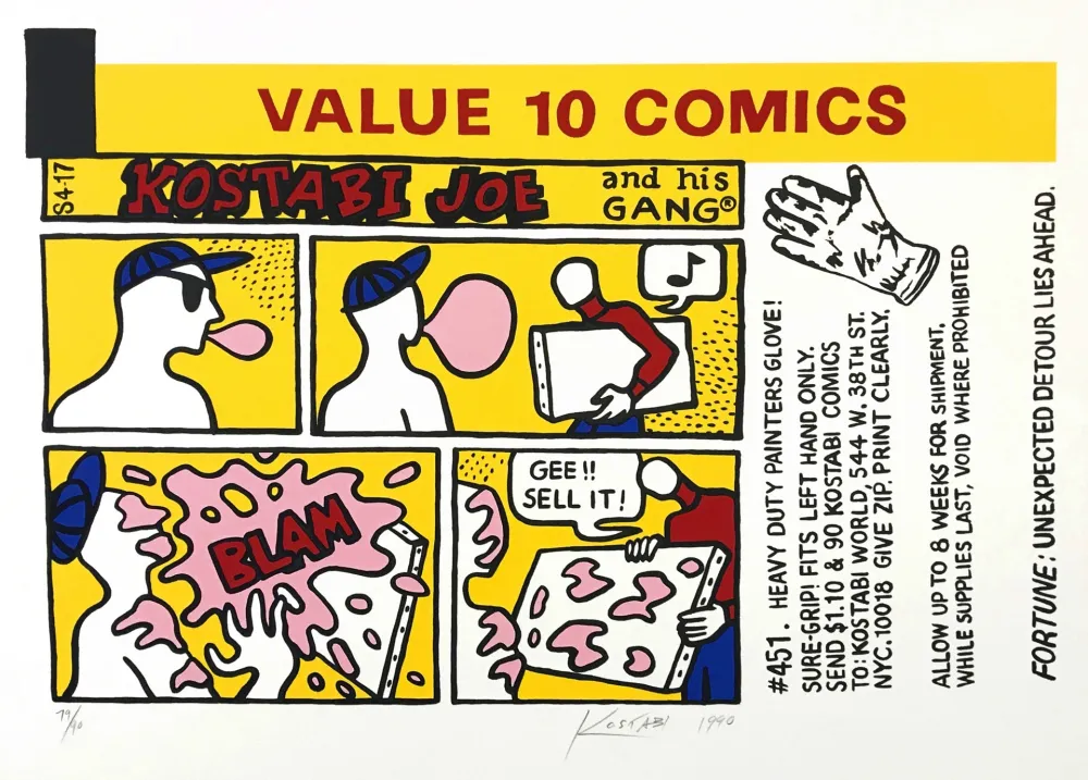 シルクスクリーン Kostabi - KOSTABI JOE