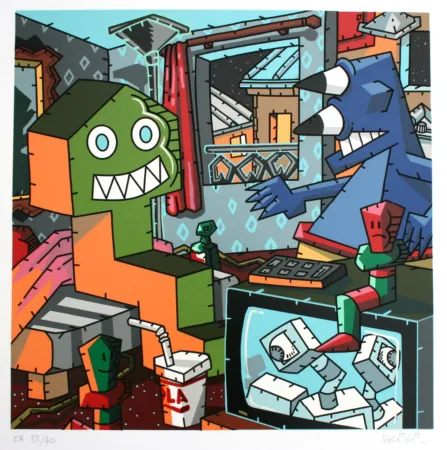 シルクスクリーン Kriki - L’interieur