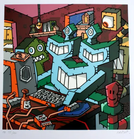 シルクスクリーン Kriki - L’ordi