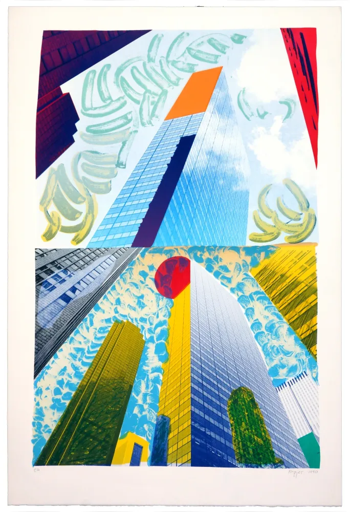 リトグラフ Krøjer - Up town Manhattan