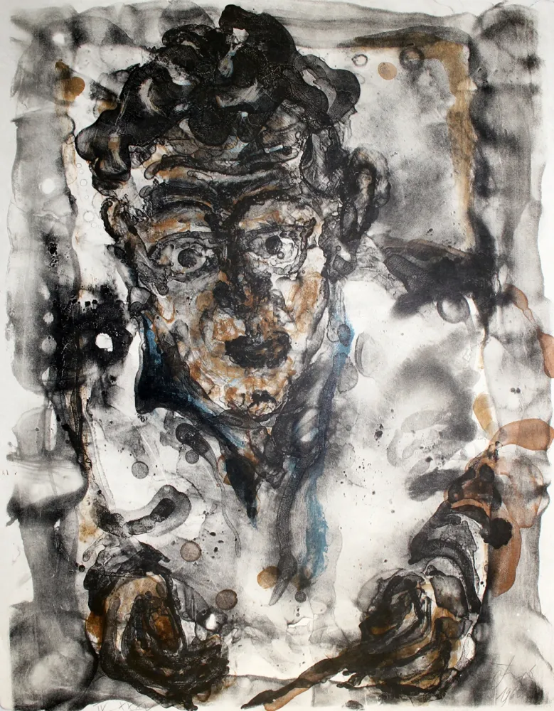 リトグラフ Kruck - Selbstbildnis