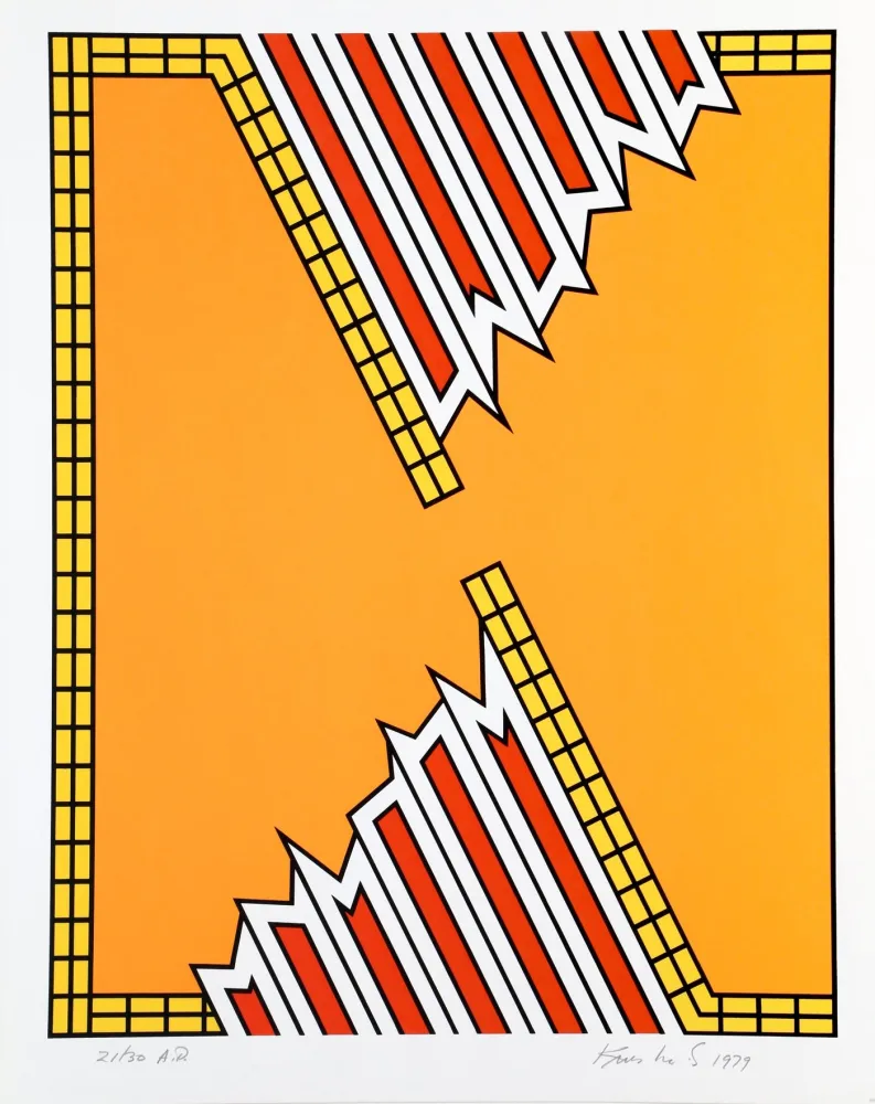 シルクスクリーン Krushenick - Deep Down Orange