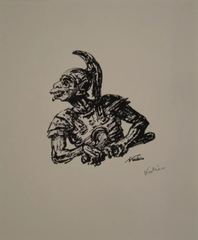 リトグラフ Kubin - Der Soldat, der Christi Seite durchstach. 