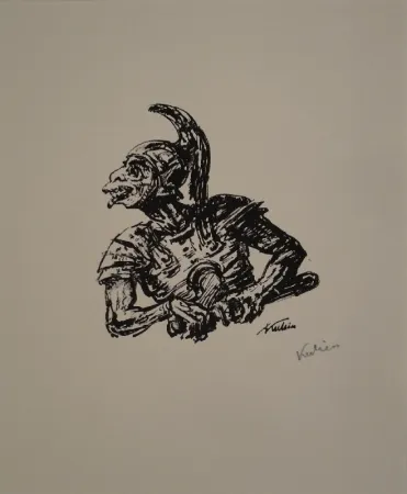 リトグラフ Kubin - Der Soldat, der Christi Seite durchstach. 