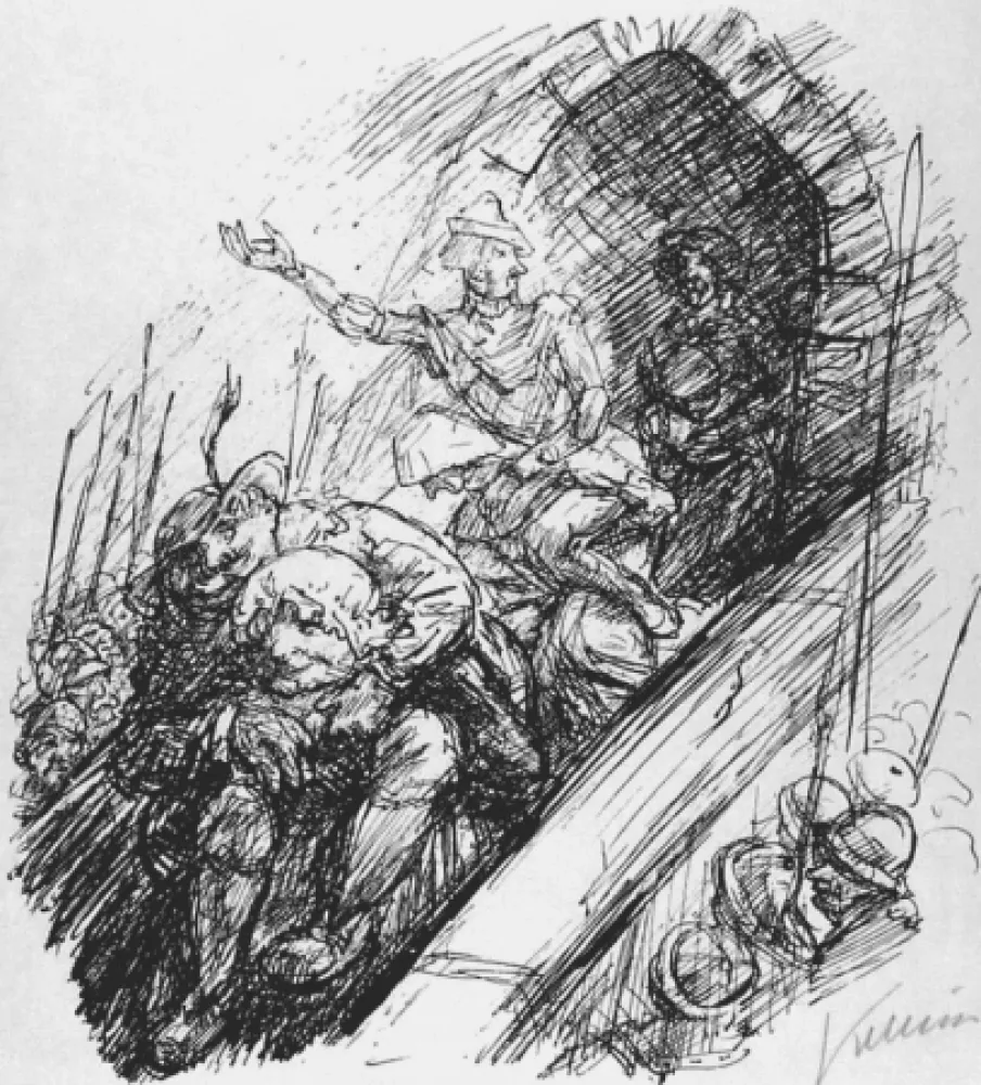 リトグラフ Kubin - Die Weider von Weinsberg