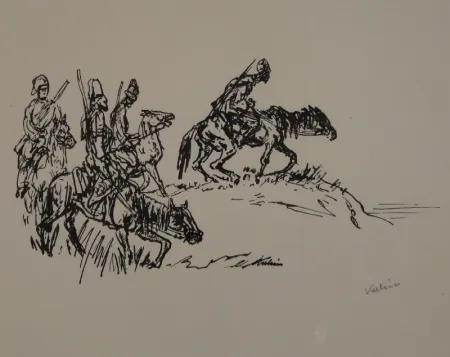 リトグラフ Kubin - Kosaken