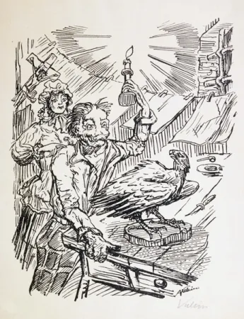 リトグラフ Kubin - Nach Damaskus.  Achtzehn Steinzeichnungen.