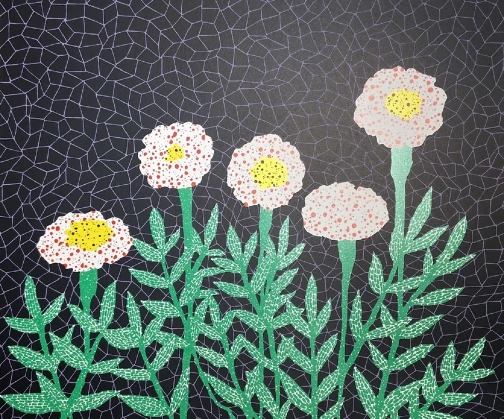 リトグラフ Kusama - Flower
