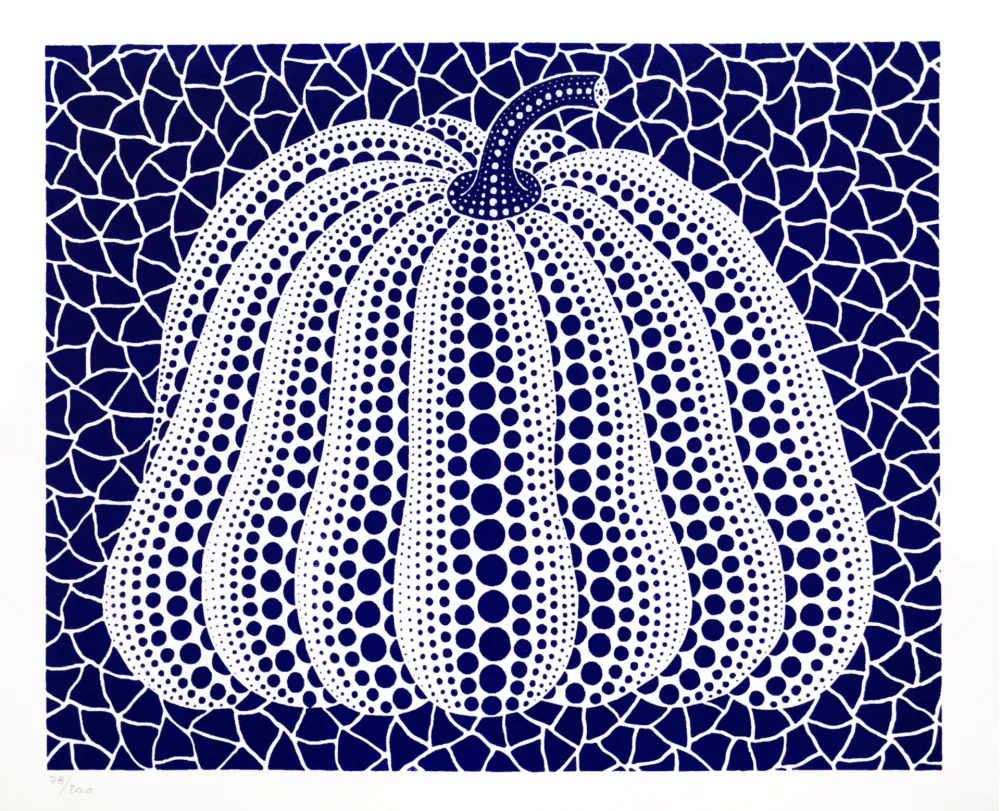 リトグラフ Kusama - Pumpkin (Dark Blue)